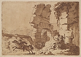 Le Colisée (The Colosseum), in an album containing Recueil de Compositions par Lagrenée Le Jeune (Collection of Compositions by Lagrenée the Younger), Jean Jacques Lagrenée  French, Etching and aquatint