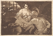 La charité romain (Roman Charity), in an album containing Recueil de Compositions par Lagrenée Le Jeune (Collection of Compositions by Lagrenée the Younger), Jean Jacques Lagrenée  French, Etching and aquatint; second state of two (Baudicour)