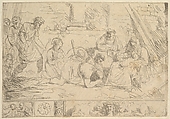 L'Adoration des Bergers (The Adoration of the Shepherds), Jean Jacques Lagrenée  French, Etching
