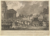Translation de Voltaire au Panthéon Français, Simon Charles Miger French, Etching and engraving