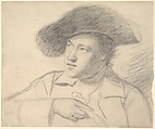 The Rev. William Atkinson, wearing a broad-brimmed hat, George Romney  British, Graphite