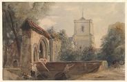 Waltham Abbey, Essex, Peter De Wint  British, Graphite and watercolor