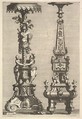Two Torchères, Juan Dolivar Spanish, Etching and engraving