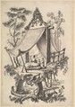 Treehouse, Jean Jacques Avril, the Elder  French, Etching