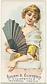 Plate 15, from the Fans of the Period series (N7) for Allen & Ginter Cigarettes Brands, Allen & Ginter American, Commercial color lithograph