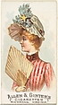 Plate 18, from the Fans of the Period series (N7) for Allen & Ginter Cigarettes Brands, Allen & Ginter American, Commercial color lithograph