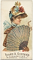 Plate 21, from the Fans of the Period series (N7) for Allen & Ginter Cigarettes Brands, Allen & Ginter American, Commercial color lithograph