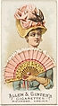 Plate 27, from the Fans of the Period series (N7) for Allen & Ginter Cigarettes Brands, Allen & Ginter American, Commercial color lithograph