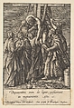 Descent from the Cross, Hieronymus (Jerome) Wierix Netherlandish, Engraving; second state of two