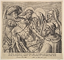 Bearing the Body of Christ, Hieronymus (Jerome) Wierix (Netherlandish, ca. 1553–1619 Antwerp), Engraving; first state of two