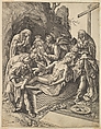 The Entombment, Hieronymus (Jerome) Wierix (Netherlandish, ca. 1553–1619 Antwerp), Engraving
