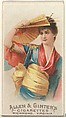 Plate 43, from the Fans of the Period series (N7) for Allen & Ginter Cigarettes Brands, Allen & Ginter  American, Commercial color lithograph