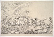 Recruits Going to Join the Regiment, Antoine Watteau (French, Valenciennes 1684–1721 Nogent-sur-Marne), Etching with drypoint