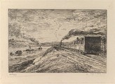 Le Départ (Le Retour), from Le Voyage en bateau, Charles-François Daubigny French, Etching on heavy wove paper; third and final state