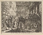 Vue du Salon du Louvre en l'année 1753, Gabriel de Saint-Aubin (French, Paris 1724–1780 Paris), Etching
