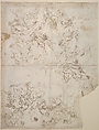 Sketches for Compositions and Groups of Figures (recto and verso), Circle of Paolo Veronese (Paolo Caliari) (Italian, Verona 1528–1588 Venice), Pen and brown ink, brush and brown wash