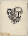 A Corner of a Livingroom in the "Colonial" Style, Max Walter  American, Pen, black ink and wash, heightened with white, over graphite
