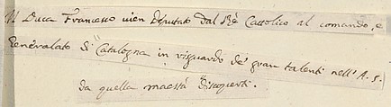 Francesco I d'Este is Named the Deputy of the Catholilc King and is Sent to Catalogna, from "L'Idea di un Principe ed Eroe Cristiano in Francesco I d'Este, di Modena e Reggio Duca VIII [...]", Bartolomeo Fenice (Fénis), Etching