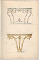 Two Period-style Designs for a Console Table (Louis XVI), Mewès and Davis, Watercolor over graphite