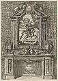 Chimney with a Painting of Louis XIV over the Mantle, from 'Grandes Cheminée', Jean Le Pautre  French, etching [2nd edition]