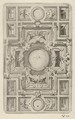 Design for a Ceiling with Strapwork and a Cross-shaped Center, Hans Jakob Ebelmann  German, Etching and engraving