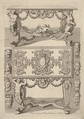 Table Designs, from 'Nouveaux Liure d'Orfevrerie', Daniel Marot the Elder French, Etching