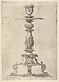 Design for a Candlestick, Jacques Androuet Du Cerceau French, Etching