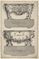 Designs for Two Commodes , from 'Livre de differents dessein de Comodes', Jean François Cuvilliés the Elder  German, born Belgian, Etching
