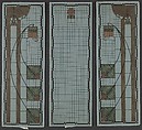 Design for a three-part window in the style of Mackintosh, Dard Hunter  American, Watercolor and ink