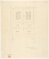 Outline Drawing of "Sassafras Linen Press", Byrdcliffe Arts and Crafts Colony  American, Graphite