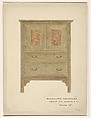 Sassafras Linen Press, Byrdcliffe Arts and Crafts Colony  American, Watercolor, colored pencil, and black ink, over graphite