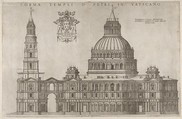 Design for the Basilica of St. Peter's in the Vatican, from "Speculum Romanae Magnificentiae", Antonio da Labacco Italian, Engraving
