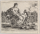 Venus, from "Game of Mythology" (Jeu de la Mythologie), Stefano della Bella  Italian, Etching