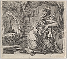 Pluto, from "Game of Mythology" (Jeu de la Mythologie), Stefano della Bella  Italian, Etching