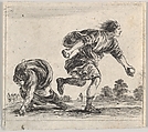 Atalanta and Hippomenes, from "Game of Mythology" (Jeu de la Mythologie), Stefano della Bella  Italian, Etching
