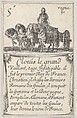 Clovis le grand / Vaillant, sage..., from "Game of the Kings of France" (Jeu des Rois de France), Stefano della Bella  Italian, Etching