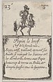 Pepin le bref / Chef de la seconde race..., from "Game of the Kings of France" (Jeu des Rois de France), Stefano della Bella  Italian, Etching