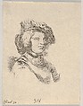 Plate 11: bust of a man wearing a cap and looking towards the right, from "Various heads and figures" (Diverses têtes et figures), Stefano della Bella  Italian, Etching