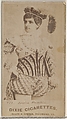 Card 772, Louise Paullin, from the Actors and Actresses series (N45, Type 7) for Dixie Cigarettes, Allen & Ginter  American, Albumen photograph
