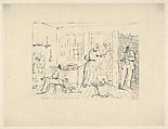 Enslaved Women Concealing their Master from a Search Party (from Confederate War Etchings), Adalbert John Volck American, Etching