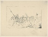Albert S. Johnston Crossing the Desert to Join the Southern Army (from Confederate War Etchings), Adalbert John Volck American, Etching