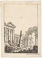 Architectural Capriccio, from "Vues de Rome", Jérôme Charles Bellicard  French, Etching