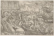 Abduction of Helen, Anonymous, French, 16th century  French, Engraving