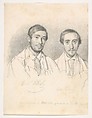 Double Portrait of the Artists E.F. Kloss and G. Pellicia, Wilhelm Marstrand Danish, Graphite