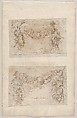 Study of a Garland of Fruits and Vegetables, Martinus Saeghmolen (Dutch, Oldenburg ca. 1620–1669 Amsterdam), Pen and brown ink