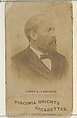 James A. Garfield, from the Presidents of the United States series (N51) for Virginia Brights Cigarettes, Allen & Ginter  American, Albumen photograph