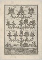 The Hierarchy of the church in the form of a tree, hell below, a plate from a book, Anonymous