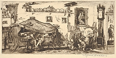 Interior, Clifford Addams American, Etching