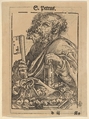 Bust of Saint Peter, from the Large Series of Wittenberg Reliquaries; verso: Martin Luther (1548), Lucas Cranach the Elder (German, Kronach 1472–1553 Weimar), Woodcut