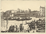 Wedding Day, Grand Canal, Clifford Addams American, Etching